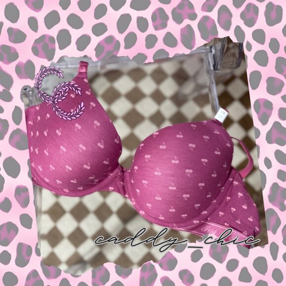 PINK Victoria's Secret Other - NWT Victoria's Secret Wear Everywhere Push Up Bra Cherry Print